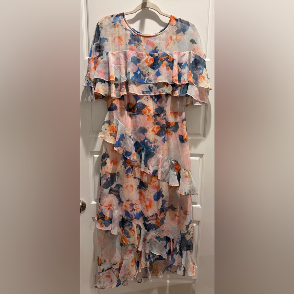 Gianni Bini Asymmetrical Floral Dress